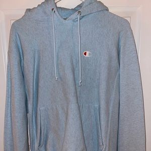 Baby Blue/Grey Champion Hoodie